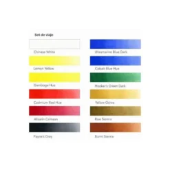 Acuarela Daler Rowney Aquafine Travel Set con pincel Caja de 12 colores