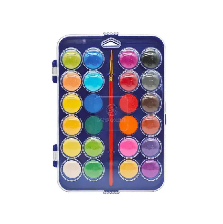 ACUARELA LIDERPAPEL 24 COLORES CON PINCEL ESTUCHE DE PLASTICO