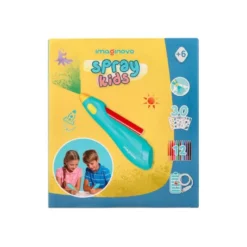 AEROGRAFO INFANTIL IMAGINOVO RECARGABLE CON USB CONTIENE 30 PLANTILLAS Y 12 ROTULADORES COLORES SURTIDOS