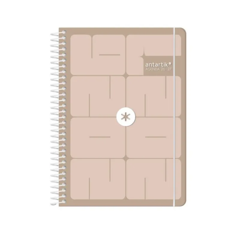 AGENDA ESCOLAR ANTARTIK 26-27 ESPIRAL ESSENTIALS DIA PAGINA A5+ BILINGUE 80G PAPEL FSC BEIS
