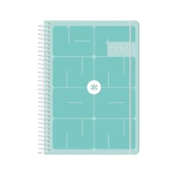 AGENDA ESCOLAR ANTARTIK 26-27 ESPIRAL ESSENTIALS DIA PAGINA A5+ BILINGUE 80G PAPEL FSC AZUL TURQUESA