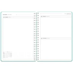 AGENDA ESCOLAR ANTARTIK 26-27 ESPIRAL ESSENTIALS DIA PAGINA A5+ BILINGUE 80G PAPEL FSC AZUL TURQUESA