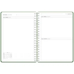 AGENDA ESCOLAR ANTARTIK 26-27 ESPIRAL ESSENTIALS DIA PAGINA A5+ BILINGUE 80G PAPEL FSC VERDE