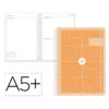 AGENDA ESCOLAR ANTARTIK 26-27 ESPIRAL ESSENTIALS DIA PAGINA A5+ BILINGUE 80G PAPEL FSC NARANJA