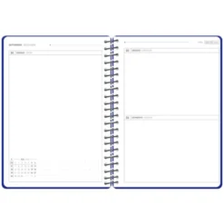 AGENDA ESCOLAR ANTARTIK 26-27 ESPIRAL PACK AND GO DIA PAGINAA5+ BILINGÜE 80G PAPEL FSC AZUL MARINO