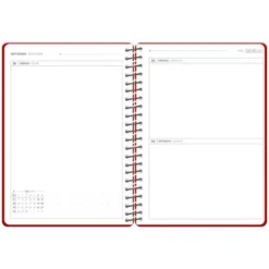AGENDA ESCOLAR ANTARTIK 26-27 ESPIRAL PACK AND GO DIA PAGINAA5+ BILINGÜE 80G PAPEL FSC ROJO