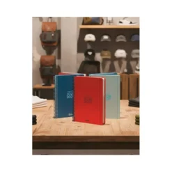 AGENDA ESCOLAR LIDERPAPEL 26-27 ESPIRAL BASIC 2 DIAS PAGINA A5 BILINGUE 70G PAPEL FSC ROJO