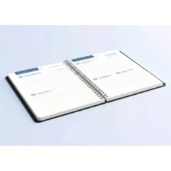 AGENDA ESCOLAR LIDERPAPEL 26-27 ESPIRAL BASIC 2 DIAS PAGINA A5 BILINGUE 70G PAPEL FSC NEGRO