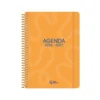 AGENDA ESCOLAR LIDERPAPEL 26-27 ESPIRAL CLASSIC SEMANA VISTA A5 BILINGUE 70G PAPEL FSC NARANJA