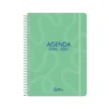 AGENDA ESCOLAR LIDERPAPEL 26-27 ESPIRAL CLASSIC DIA PAGINA A5 BILINGUE 70G PAPEL FSC VERDE