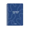AGENDA ESCOLAR LIDERPAPEL 26-27 ESPIRAL CLASSIC DIA PAGINA A5 BILINGUE 70G PAPEL FSC AZUL MARINO