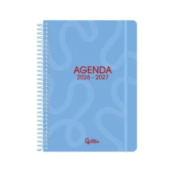 AGENDA ESCOLAR LIDERPAPEL 26-27 ESPIRAL CLASSIC DISEÑOS SURTIDOS BILINGÜE 70G PAPEL FSC EXPOSITOR 16 UNIDADES