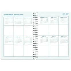 AGENDA ESCOLAR LIDERPAPEL 26-27 ESPIRAL PERSONALIZABLE DIA PAGINA A5 BILINGUE 70G PAPEL FSC