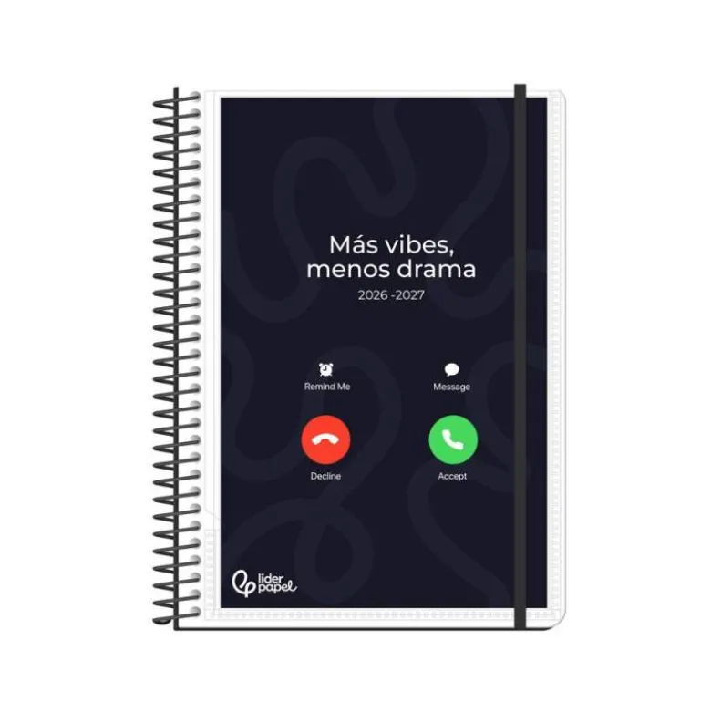 AGENDA ESCOLAR LIDERPAPEL 26-27 ESPIRAL PERSONALIZABLE SEMANA VISTA A5 BILINGUE 70G PAPEL FSC