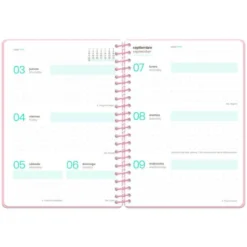 AGENDA ESCOLAR LIDERPAPEL 26-27 ESPIRAL MILITARY SEMANA VISTA A5+ BILINGUE 80G PAPEL FSC ROSA