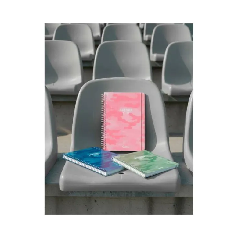 AGENDA ESCOLAR LIDERPAPEL 26-27 ESPIRAL MILITARY SEMANA VISTA A5+ BILINGUE 80G PAPEL FSC ROSA