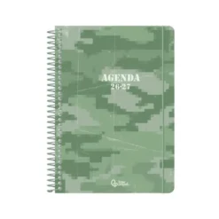 AGENDA ESCOLAR LIDERPAPEL 26-27 ESPIRAL MILITARY DISEÑOSSURTIDOS BILINGÜE 80G PAPEL FSC EXPOSITOR 12 UNIDADES