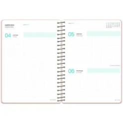 AGENDA ESCOLAR LIDERPAPEL 26-27 ESPIRAL ORIENTAL DIA PAGINA A6+ BILINGUE 80G PAPEL FSC GATO