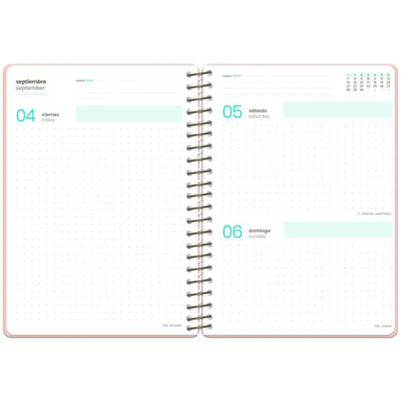 AGENDA ESCOLAR LIDERPAPEL 26-27 ESPIRAL ORIENTAL DISEÑOS SURTIDOS BILINGÜE 80 G PAPEL FSC EXPOSITOR 8 UNIDADES
