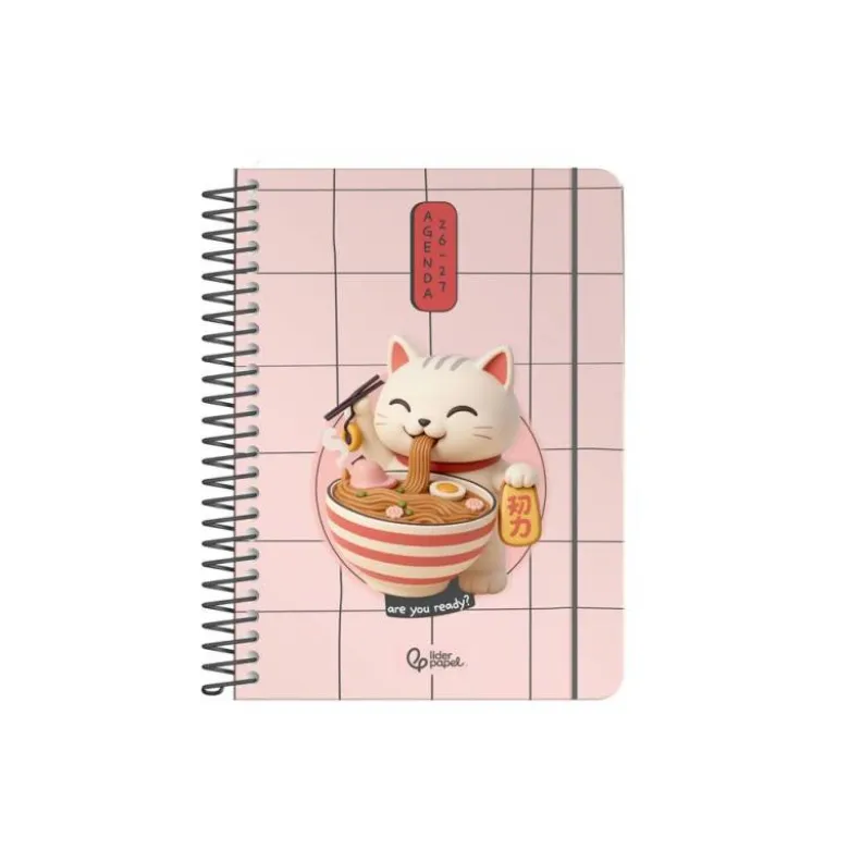 AGENDA ESCOLAR LIDERPAPEL 26-27 ESPIRAL ORIENTAL DISEÑOS SURTIDOS BILINGÜE 80 G PAPEL FSC EXPOSITOR 8 UNIDADES
