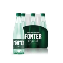 AGUA MINERAL NATURAL CON GAS FONTER BOTELLA DE 500ML