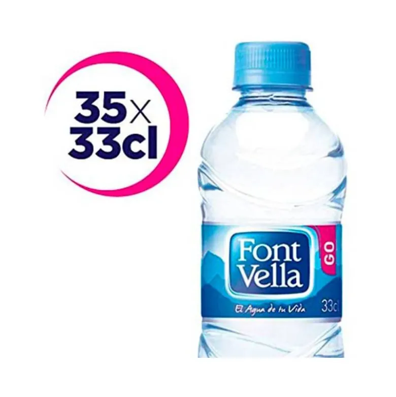 AGUA MINERAL NATURAL FONT VELLA BOTELLA SANT HILARI 330 ML