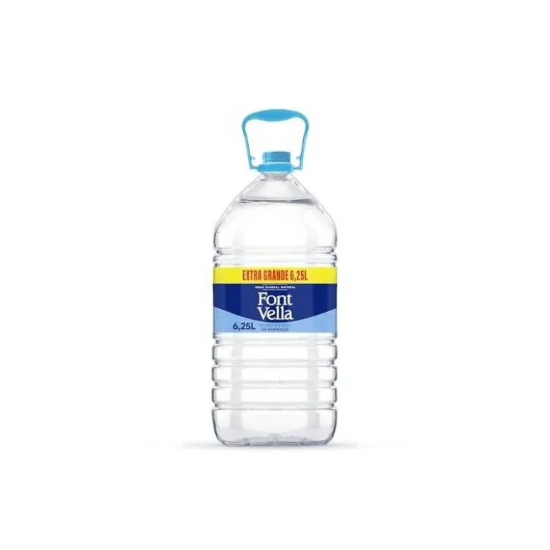 Agua mineral natural Font Vella botella de 6,25L