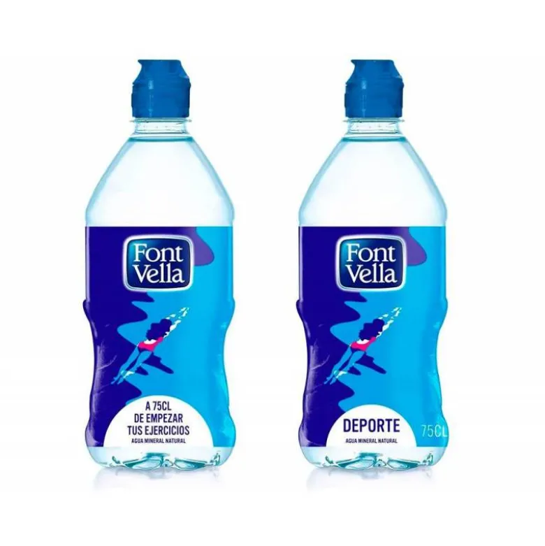 AGUA MINERAL NATURAL FONT VELLA BOTELLA DE 75 CL