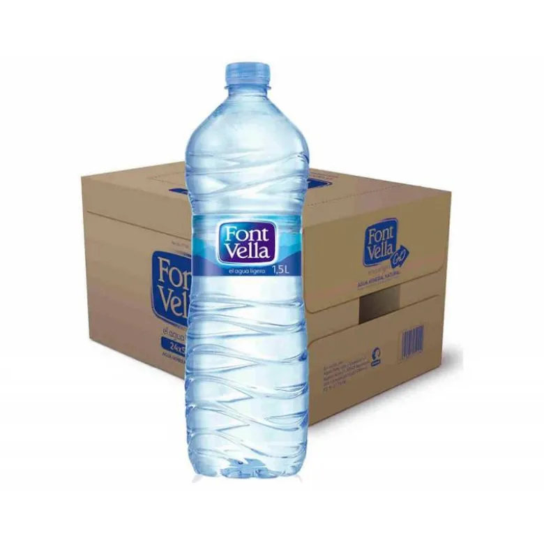 AGUA MINERAL NATURAL FONT VELLA BOTELLA SANT HILARI 1,5 L