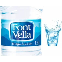 AGUA MINERAL NATURAL FONT VELLA BOTELLA SANT HILARI 1,5 L