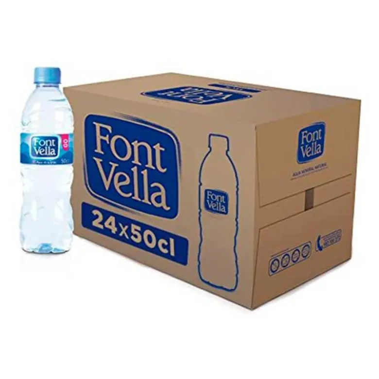 Agua mineral natural Font Vella botella de 500 ml