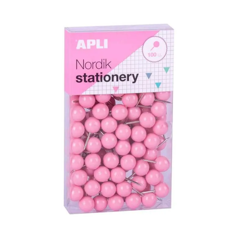 AGUJA SEÑALIZADORA APLI REDONDA NORDIK 9 X 20 MM COLOR PASTEL SURTIDOS CAJA DE 100 UNIDADES