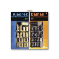 Ajedrez con damas tablero grande 41x40x4,6 cm