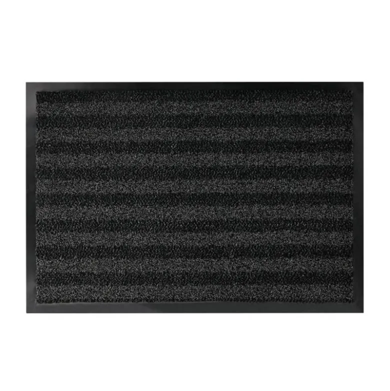ALFOMBRA PARA SUELO Q-CONNECT PREMIUM PARA INTERIORES ANTIDESLIZANTE FIBRA POLIPROPILENO Y FIELTRO GRIS 90X60 CM