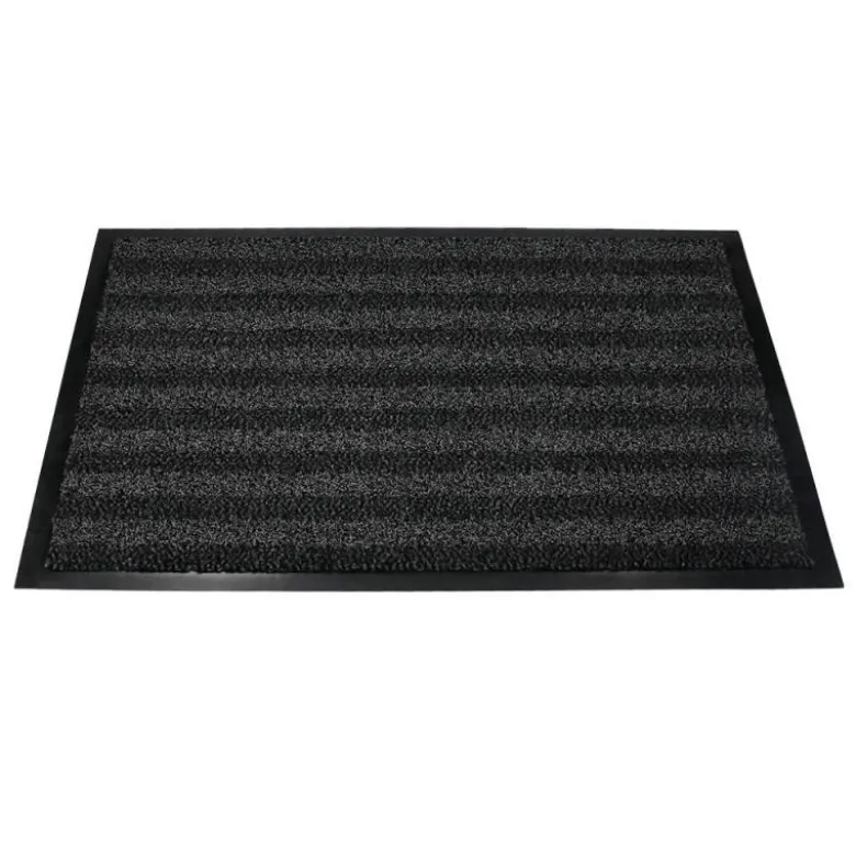 ALFOMBRA PARA SUELO Q-CONNECT PREMIUM PARA INTERIORES ANTIDESLIZANTE FIBRA POLIPROPILENO Y FIELTRO GRIS 90X60 CM