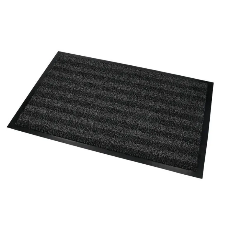 ALFOMBRA PARA SUELO Q-CONNECT PREMIUM PARA INTERIORES ANTIDESLIZANTE FIBRA POLIPROPILENO Y FIELTRO GRIS 90X60 CM