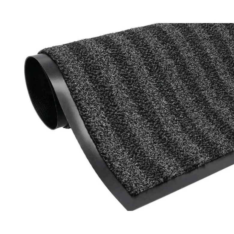 ALFOMBRA PARA SUELO Q-CONNECT PREMIUM PARA INTERIORES ANTIDESLIZANTE FIBRA POLIPROPILENO Y FIELTRO GRIS 90X60 CM