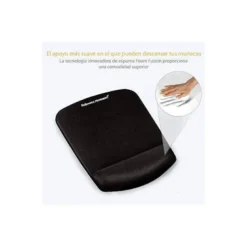 Alfombrilla con reposamuñecas para ratón Fellowes Color Negro FoamFusión™
