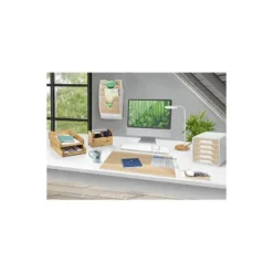 ALFOMBRILLA DE RATON CEP SILVA BAMBU CON SOLAPA TRANSPARENTE 210X150X2 MM