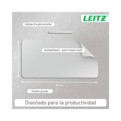 ALFOMBRILLA DE SOBREMESA LEITZ 80X40 CM COLOR GRIS CLARO
