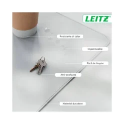ALFOMBRILLA DE SOBREMESA LEITZ 80X40 CM COLOR GRIS CLARO