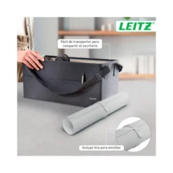 ALFOMBRILLA DE SOBREMESA LEITZ 80X40 CM COLOR GRIS CLARO