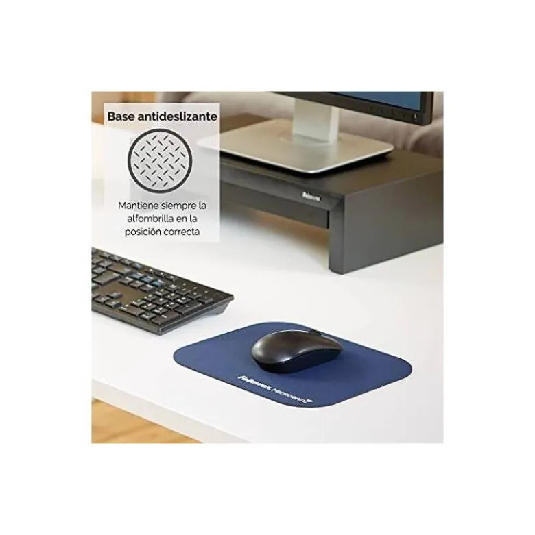 ALFOMBRILLA PARA RATON FELLOWES CON PROTECCION MICROBAN COLOR AZUL 226X192X3 MM