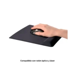 ALFOMBRILLA PARA RATON FELLOWES CANAL HEALTH-V NEGRA CON REPOSAMUÑECAS DE GEL 222X209,6X251 MM
