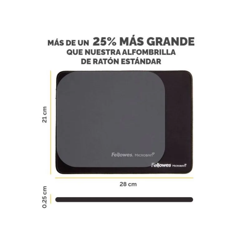 ALFOMBRILLA PARA RATON FELLOWES BREYTA XL NEGRO