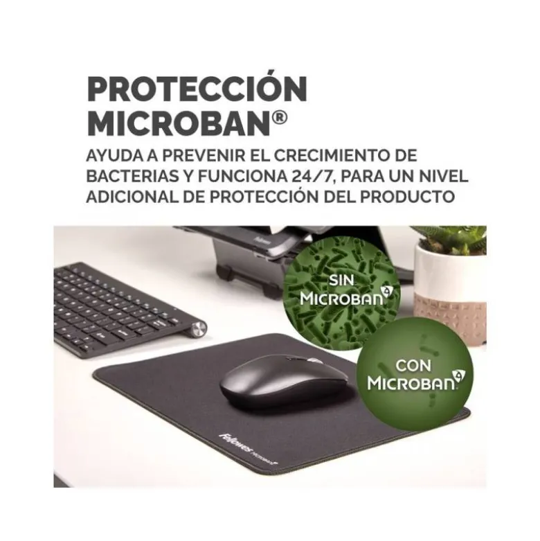 ALFOMBRILLA PARA RATON FELLOWES BREYTA XL NEGRO