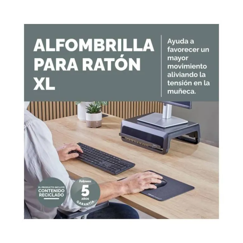 ALFOMBRILLA PARA RATON FELLOWES BREYTA XL NEGRO