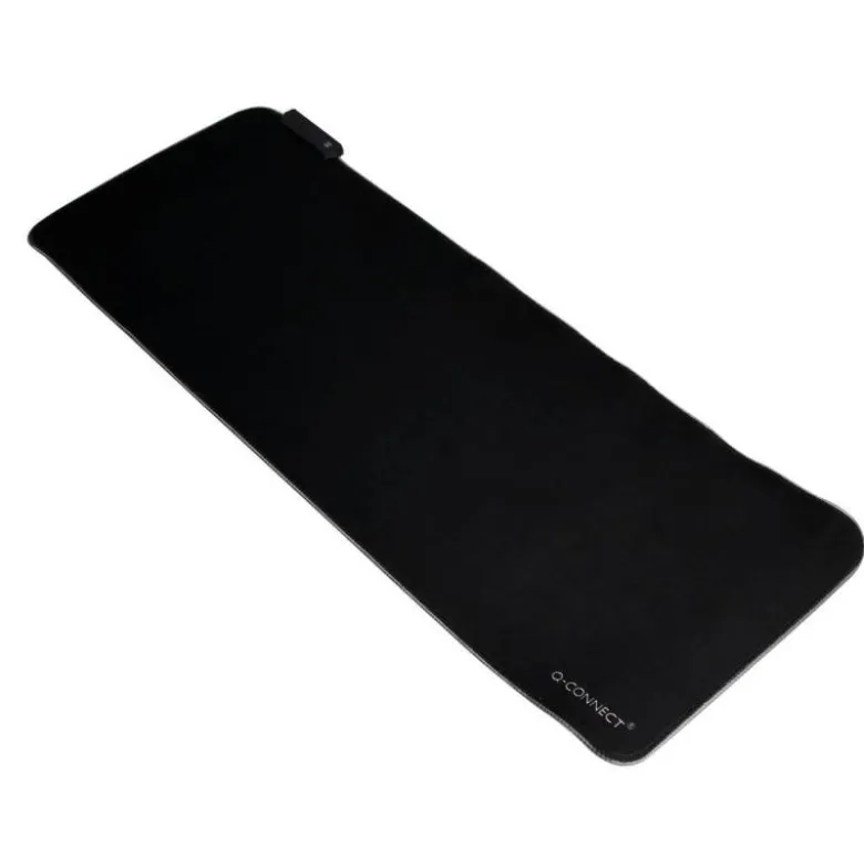 ALFOMBRILLA PARA RATON Q-CONNECT GAMING XXL ILUMINACION LED CONEXION USB COLOR NEGRO 800X300X4 MM