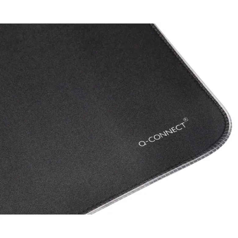 ALFOMBRILLA PARA RATON Q-CONNECT GAMING XXL ILUMINACION LED CONEXION USB COLOR NEGRO 800X300X4 MM