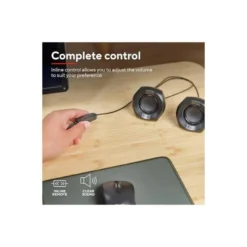 ALTAVOCES TRUST POLO 2.0 4W USB CONTROL DE VOLUMEN COLOR NEGRO